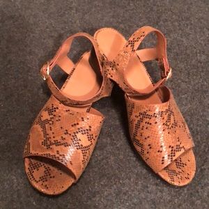 Topshop snakeskin platform heels